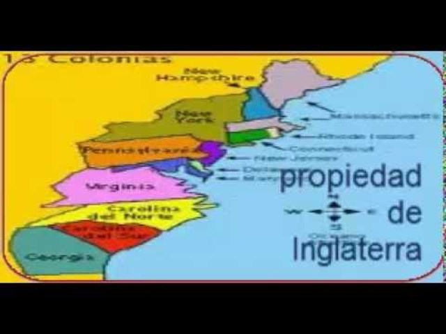 Surgimiento de 13 colonias de america del norte