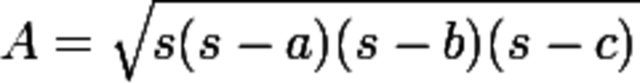 A=s(s-a)(s-b)(s-c)