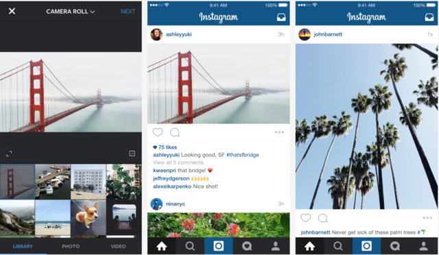 Instagram opens up to non-squared photos