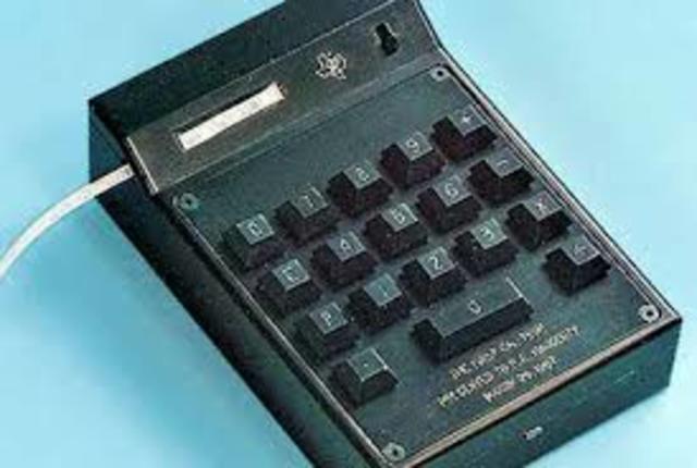 Texas Instruments introduces the first in its line of electronic hand-held calculators,
