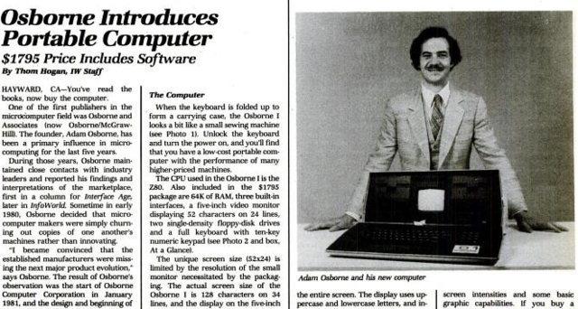 Adam Osborne's First Laptop