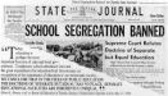 Suprem court case: Brown VS The board of Education.