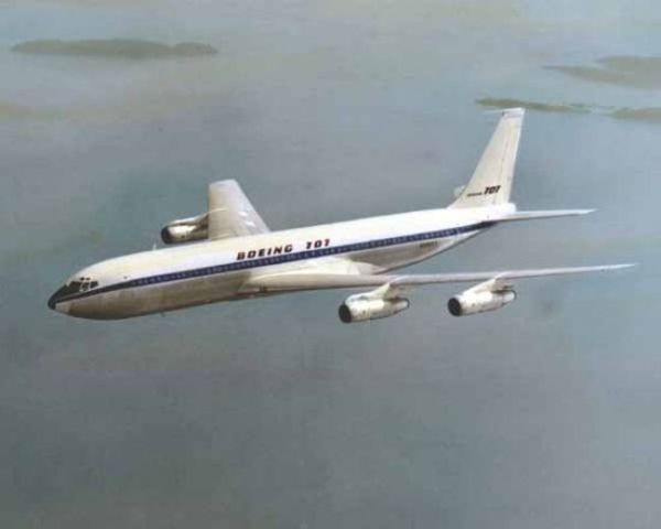 First commercial flight of  boenig 707