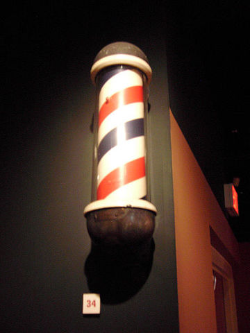 Barber poles were invented