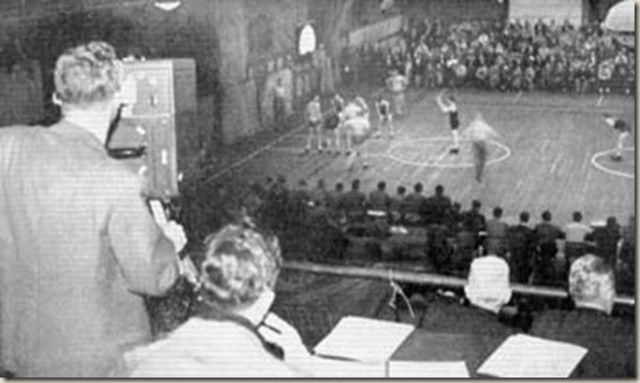 First basketball game televised.