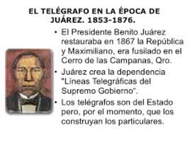 Creación de "Líneas Telegráficas del Supremo Gobierno"