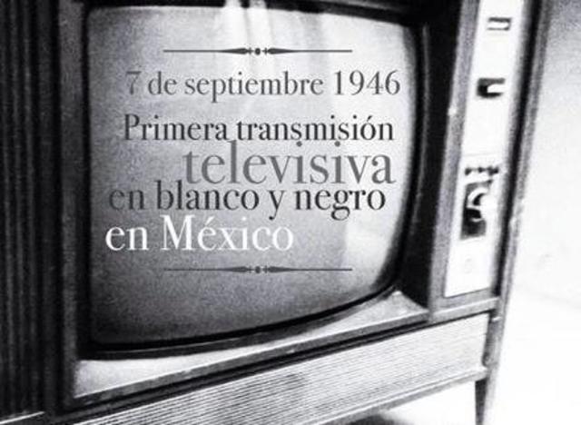 Primera transmisión de televisión en blanco y negro