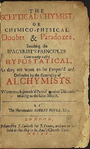 Robert Boyle publica El químico escéptico