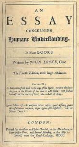 John Locke publica de Ensayo sobre el entendimiento humano.