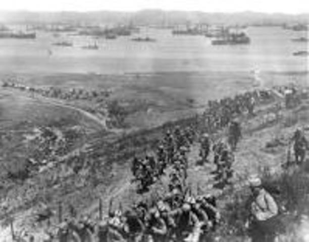 The Battle of Gallipoli begins.