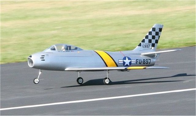 The F-86 Sabre flies for the first time.