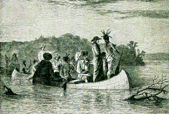 Marquette and Joliet sailed down the Mississippi