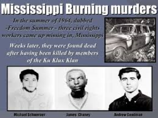 Freedom Summer and the Murder of 3 Civil Rights workers (1963)
