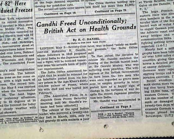 Gandhi freed from prison
