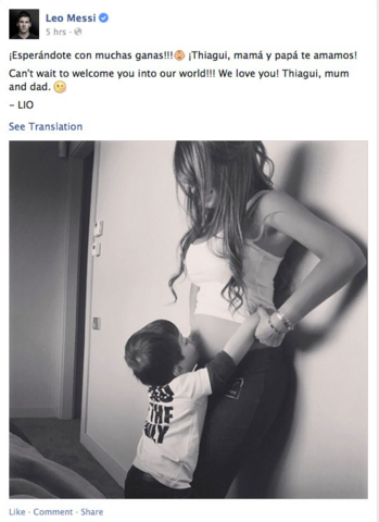 Lionel Messi second son Benjamin