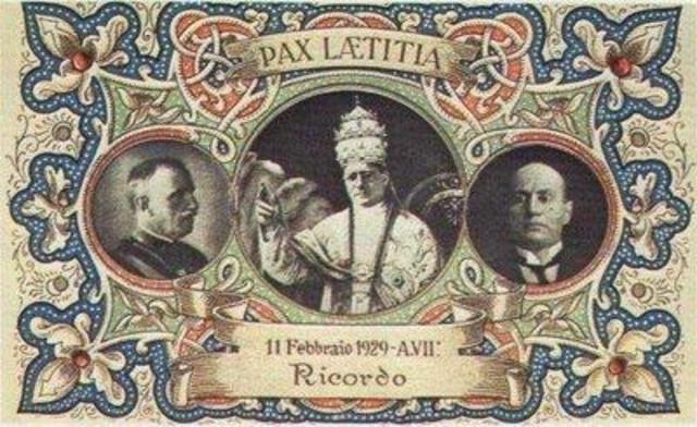 MUSSOLINI FIRMA ACUERDO DE LETRAN-