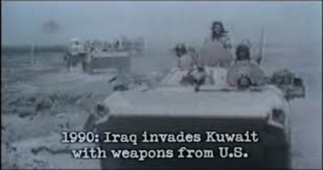 Iraq invades Kuwait