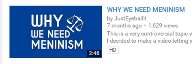 "Why we need meninism" video