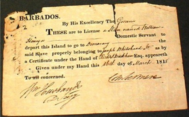 Barbados slave code adopted