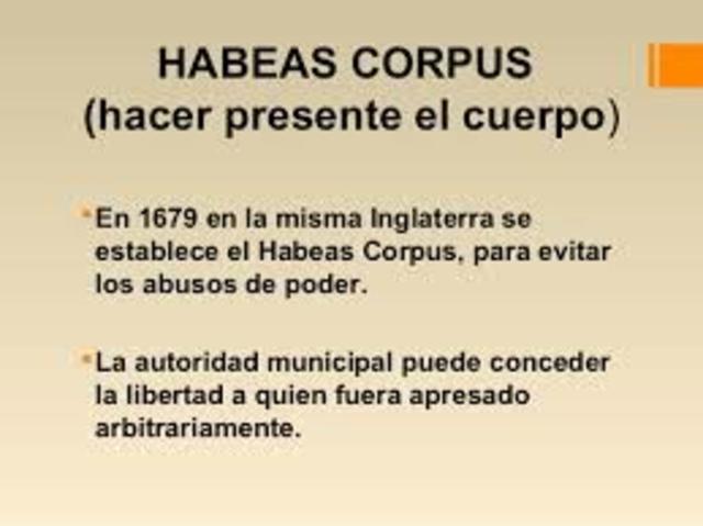 El Habeas Corpus de 1679