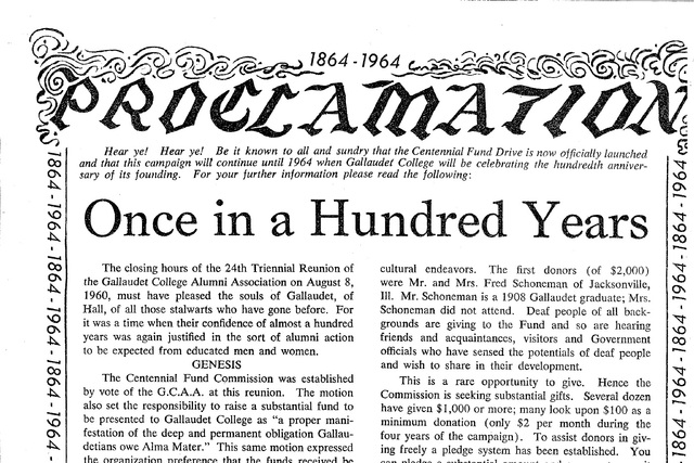 100th Year Celebration - Gallaudet Univerisity