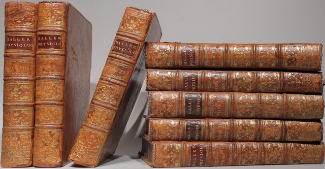 publicación de ocho volúmenes de Physiologiae Corporis Humani (1757-1766)