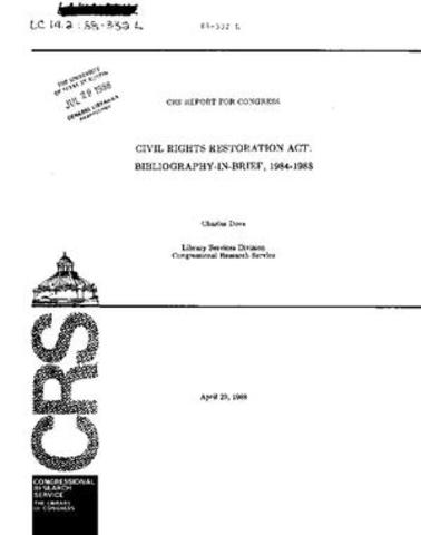 Civil Rights Restoration Act