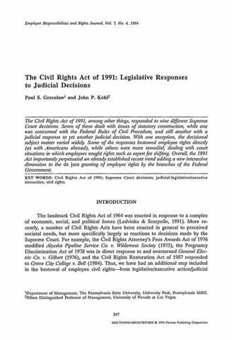 Civil Rights Act of 1991