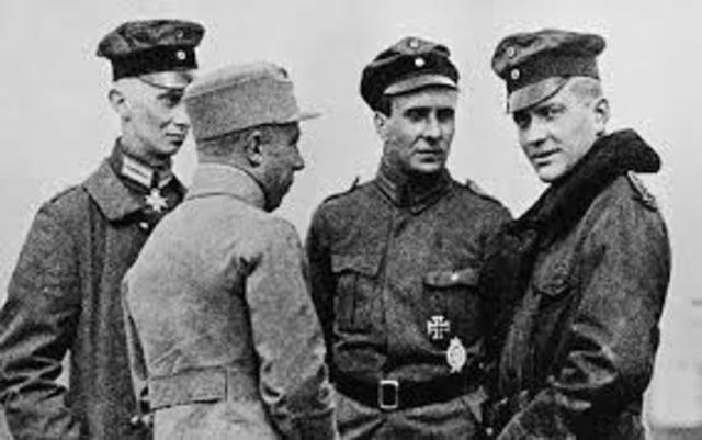 &nbsp;German flying ace&nbsp;Baron Manfred von Richthofen&nbsp;(more commonly known as the Red Baron), is shot down.