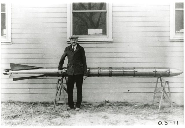 First liquid filled rocket launch