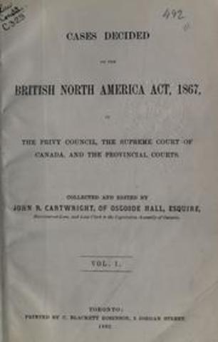 British North American act in 1867
