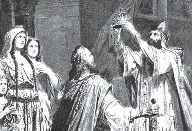 Charlemagne crowned Holy Roman Emperor