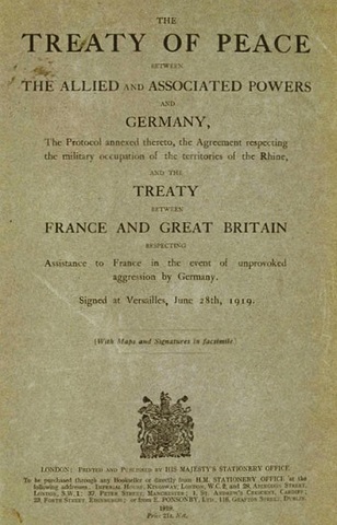 The Treaty of Versailles is signed.