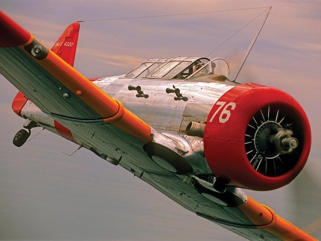 an updated fighter plane the T-6 texan
