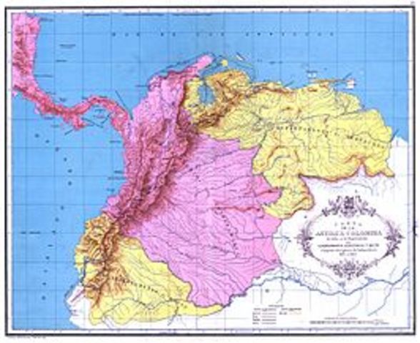 Groot colombia viel uit elkaar