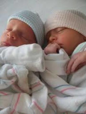 My twin brothers were born