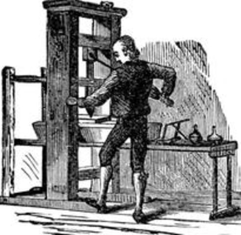 Johannes Gutenburg - printing press