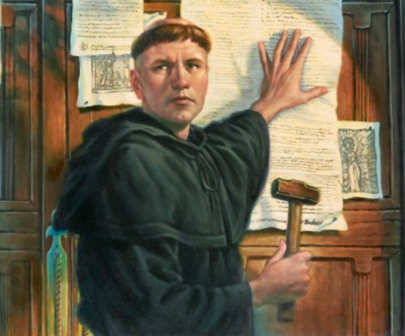 Martin Luther posts the 95 Theses