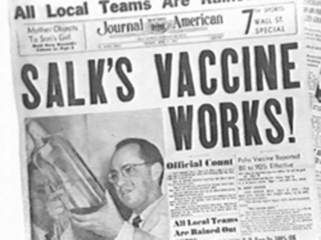 1st Effective Polio Vaccine