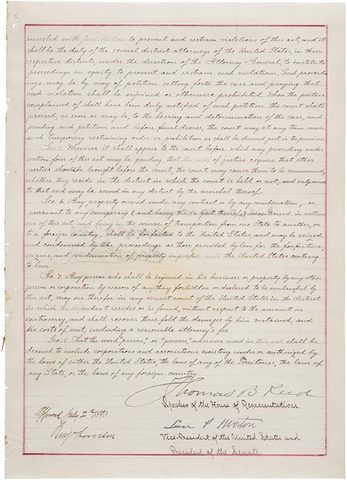 Sherman Antitrust Act is passed