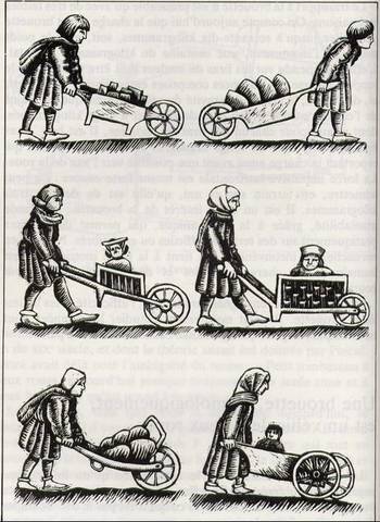 the first wheelbarrow in europe