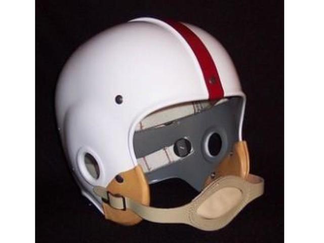 Plastic helmets were made manditory in the NFL