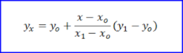 Formula de interpolacion