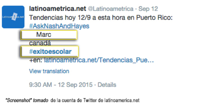 9:30a.m. de la primera posición pasa a segunda posición