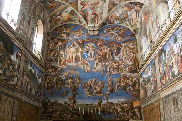Michelangelo paints the sistine chapel