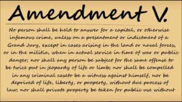 Fifth amendment