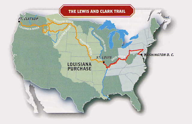 And that is the Louis and Clark Epedition across the US