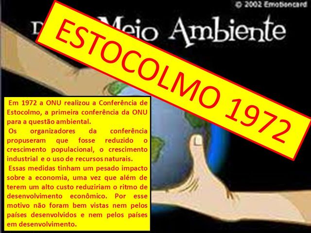 I Conferencia de las Naciones Unidas sobre el Medio Ambiente. Estocolmo.