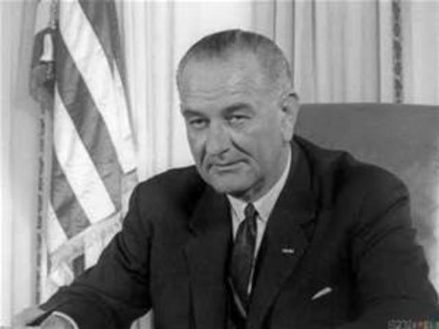 President Johnson's stand firmly commited to helping South Vietnam