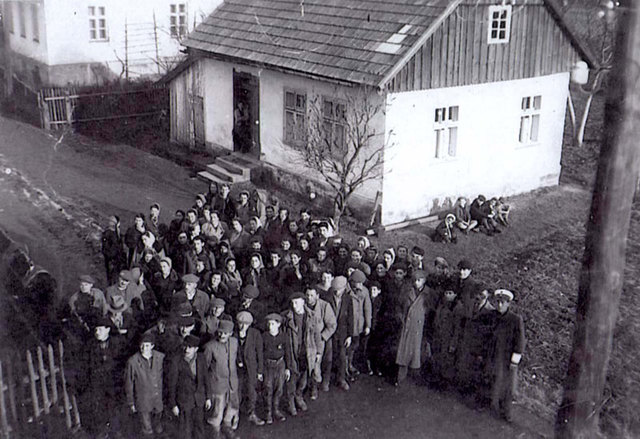 Jews in Sighet are Forced Outside to Await Deportation